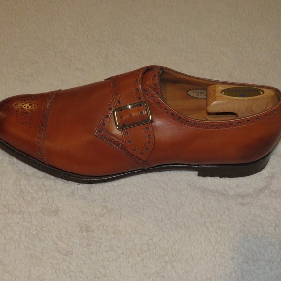 Edward Green Hove Brown Leather Brogue Monk Strap Loafers 11.5 NWOB main image 12